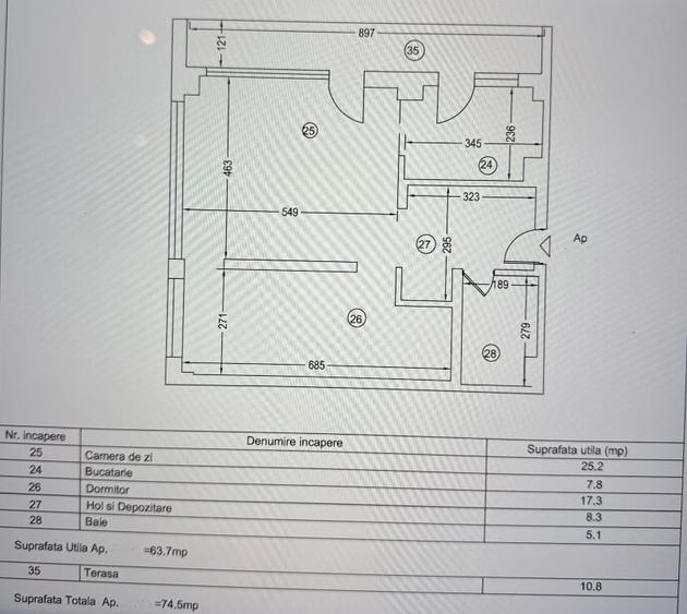 Apartament 2 camere zona Dacia - 3