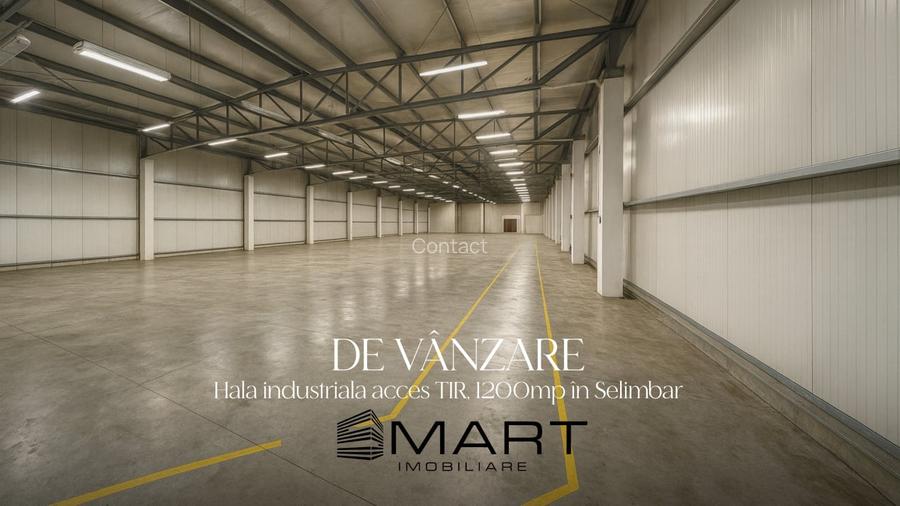Hala industriala aut. ISU - 1200mp + birouri 900mp zona Mall - Selimbar Hala industriala aut. ISU - 1200mp + birouri 900mp zona Mall - Selimbar