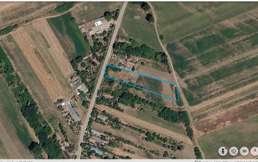  Teren intravilan 3743 mp Frunzaru – asfalt, apă și curent la poartă - 1