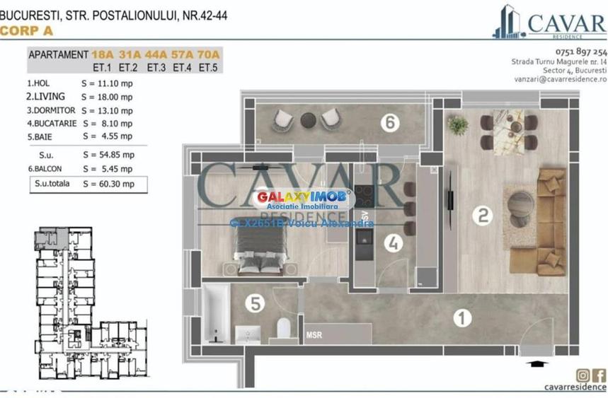 Apartament 2 Camere - Cavar Residence - Postalionului - 10