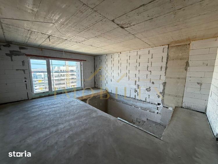 Apartament semifinisat 2 camere , 60mp, terasa, zona Sopor - 9