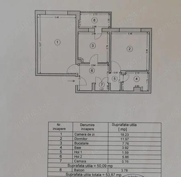 Vand Apartament cu 2 camere in zona Dacia - Constanta - 1
