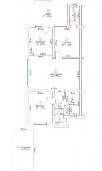 Duplex cu 3 camere si 2 bai - Mosnita Veche - noul Lidl - 3