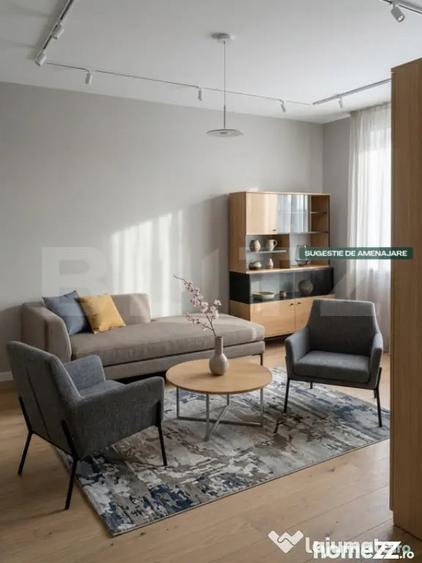 Apartament cu 2 camere semidecomandat în Central