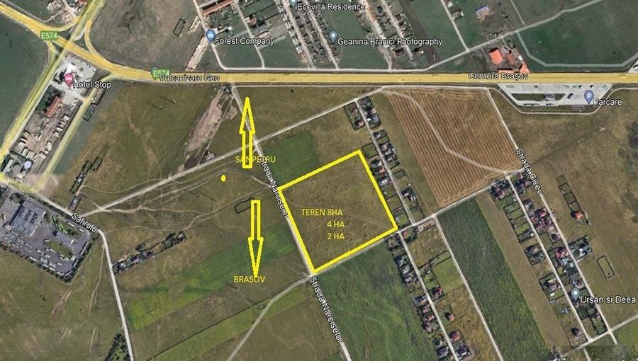 Teren intravilan str Narciselor bulevardul Brasov Sanpetru - 1