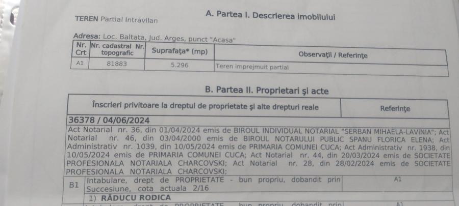 Vînd teren in Cuca Arges Loc Bălțata - 3