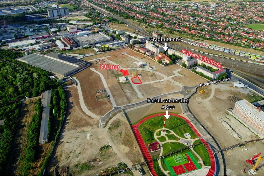 Teren de vanzare pe colt, cu deschidere dubla - 40 m front stradal - 7