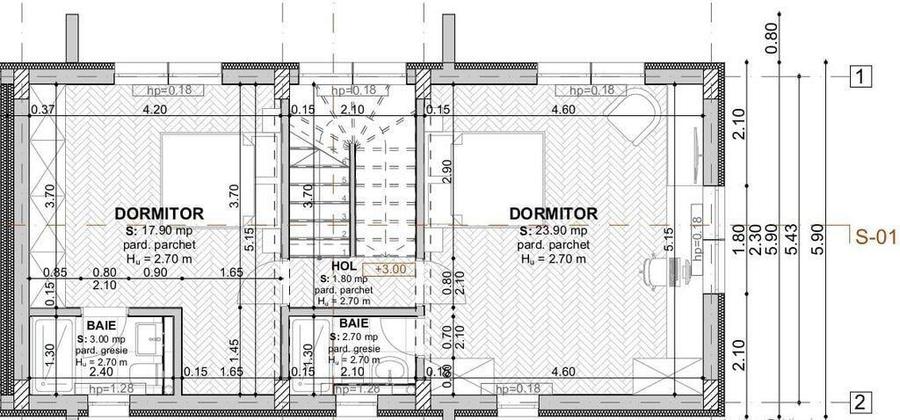 Vila 5cam-indiv la calcan-perete propriu/centru Popesti L... - 4