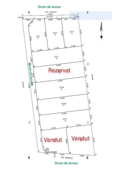 Teren de vanzare pentru case/ parcele- Caracal, str. Artarului - 3