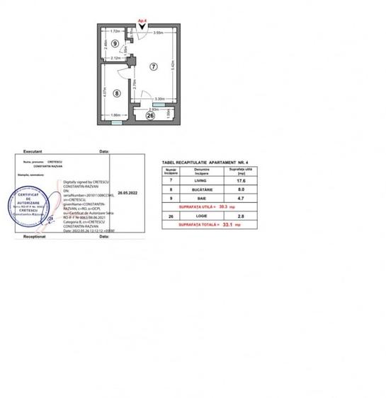 Garsoniera 35 m² in Chiajna, bloc 2020 – finisata complet, langa Liceu & Padure - 17