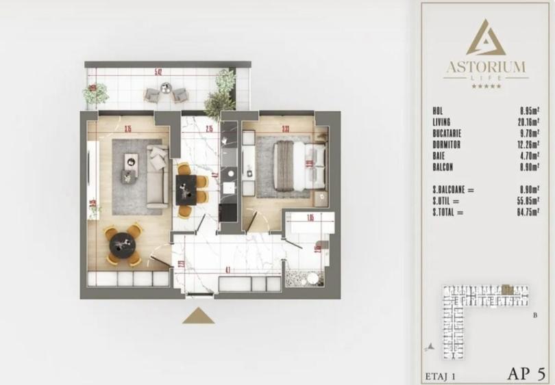 Apartament cu 2 camere decomandat în Theodor Pallady