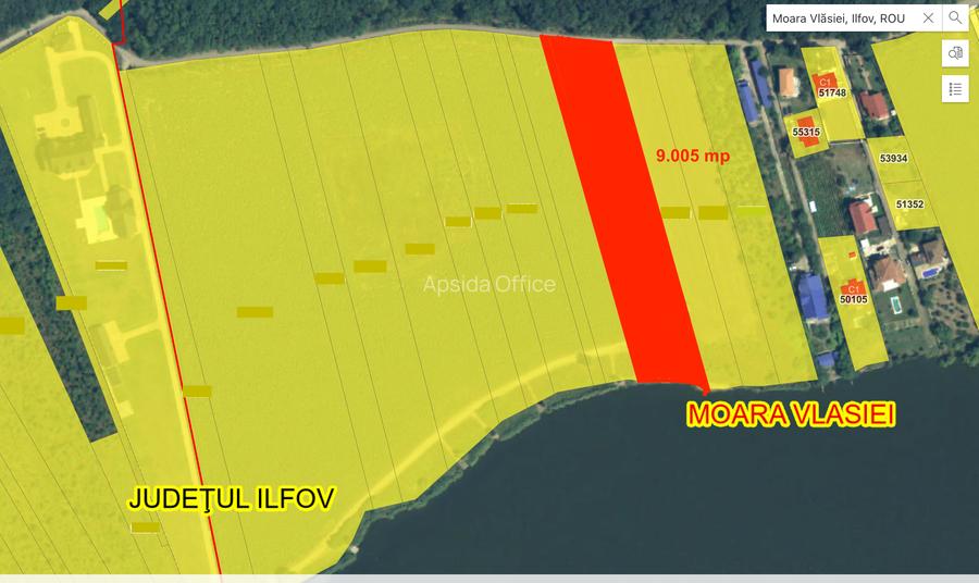 Teren de vânzare cu acces direct la lac, între pădure și apă – Moara Vlăsiei