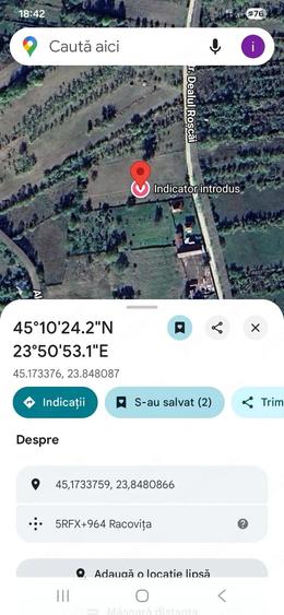 Teren de 2300 mp, în Polovragi
