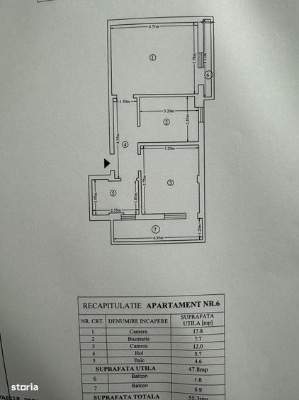 Etaj 1-2 Camere Decomandat 55mp-bloc nou-zona Bucium - 2
