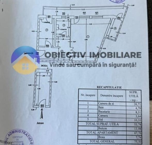Garsoniera spatioasa de vanzare – 67,76 mp – Zona 1 Mai - 13