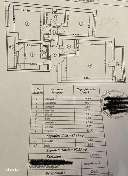 Apartament cu 3 camere - 88mp utili! 2 balcoane, 2 bai, debara. - 10