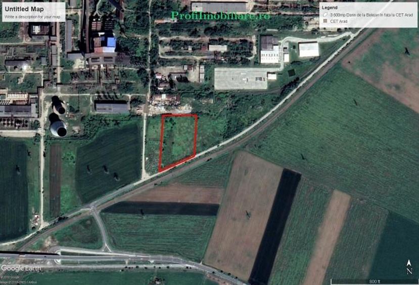 Teren 10.500 mp la sosea strada Ovidiu in fata la CET Arad - 1