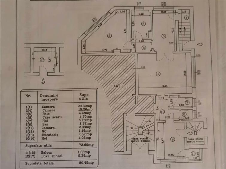 Vanzare apartament 80 mp | Popa Nan | vila superba P+1E | etaj 1| intrare separa - 11