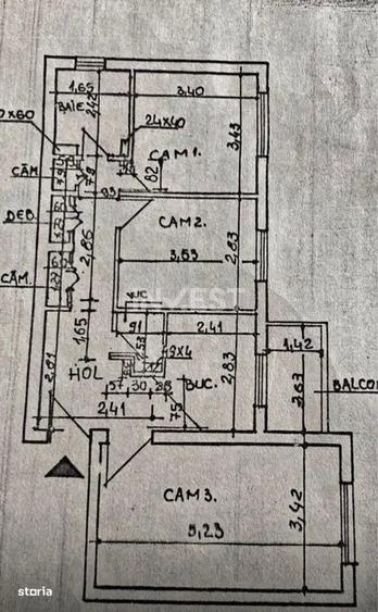 3 camere de vanzare, zona Pacurari - Toma Cozma, Iasi - 1