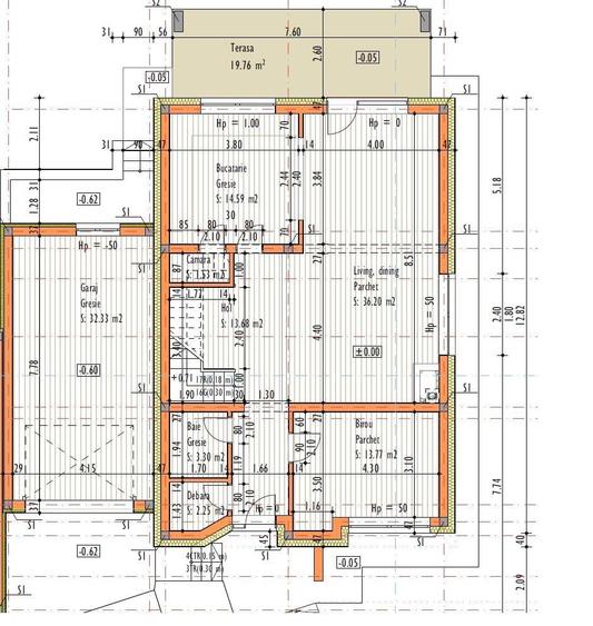 Casa individuala (semicolectiva) 172 mp utili, teren 765 mp Feleacu - 5