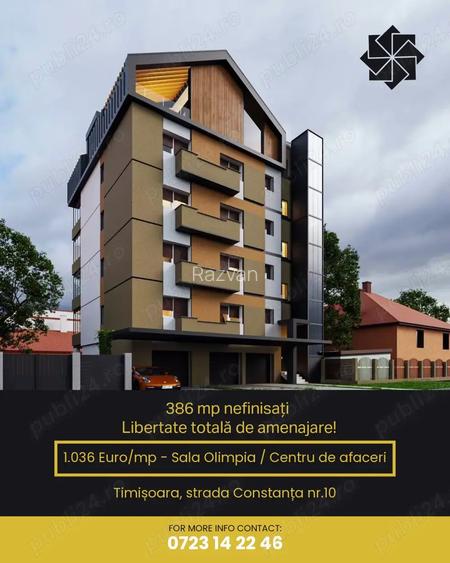 Apartament nefinisat - 1036Eu mp I Sala Olimpia I Centru de Afaceri Apartament nefinisat - 1036Eu mp I Sala Olimpia I Centru de Afaceri