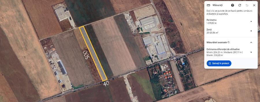 Investitie teren 2 - 5,9 ha deschidere 40-118 ml DN72 Parcul Industrial Ploiesti - 5