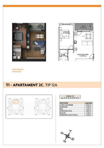 Apartament 2 camere bloc nou , IMGB - 1