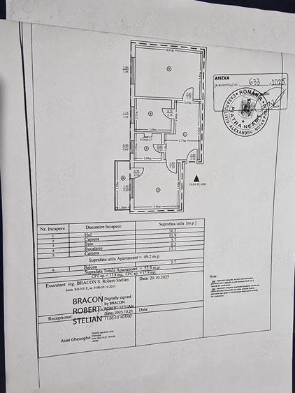AP 2 cam , precista, etaj2, centrala ,decomandat,55 mp - 1