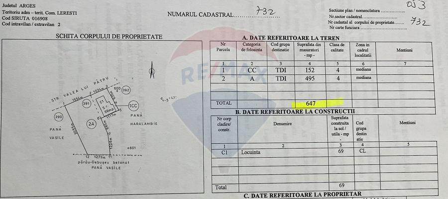 Casă individuală cu 2 camere cu Teren 647 Mp în Lerești
