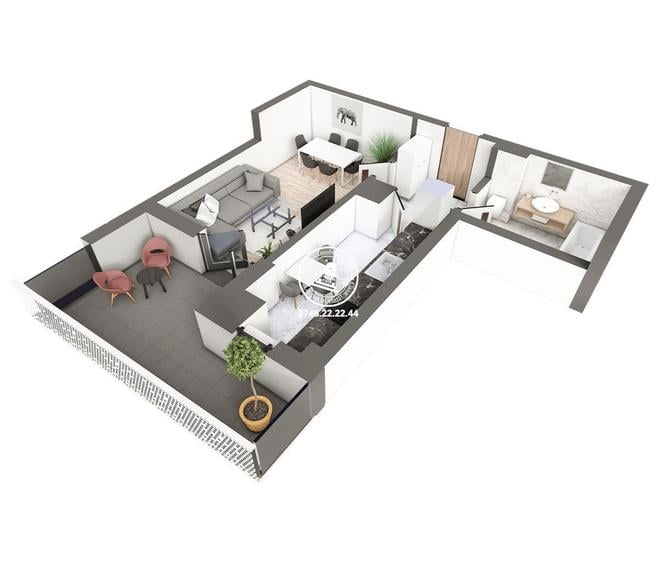 Apartament Nou 1 camere de vanzare Galata, - 1