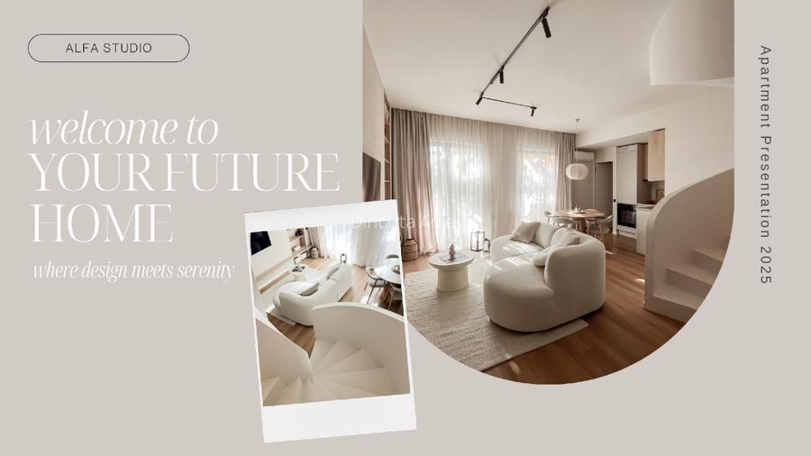 Apartament premium 2 camere tip duplex, design Japandi, terasă + parcare subtern