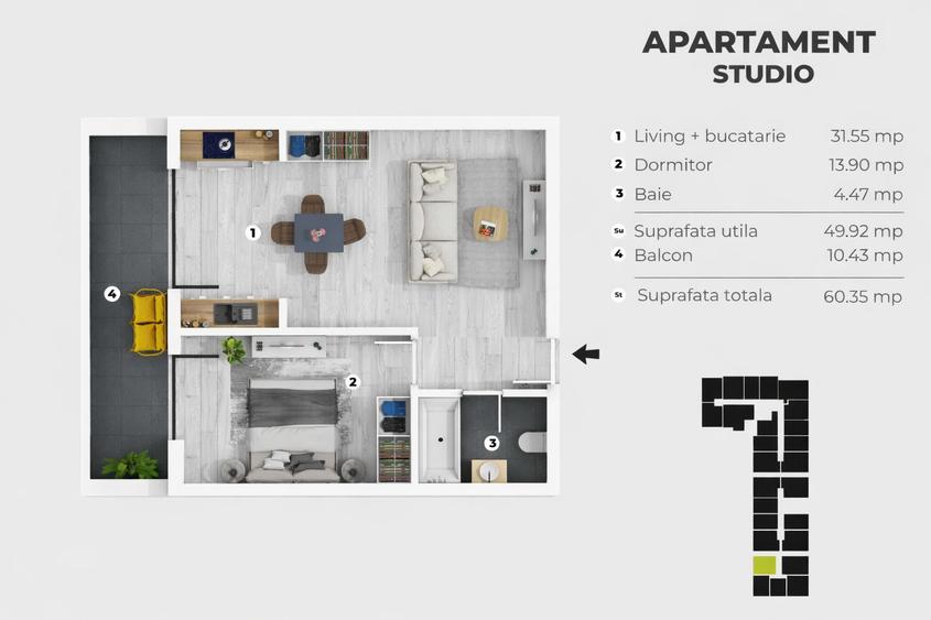 2 camere, Metrou Berceni, Bloc Nou, Predare Iulie - 2