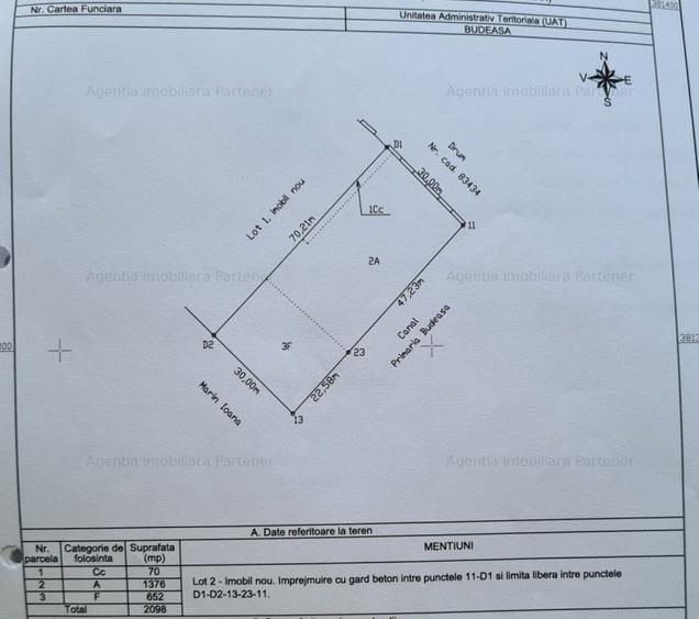 Teren intravilan Budeasa-stradal - 2