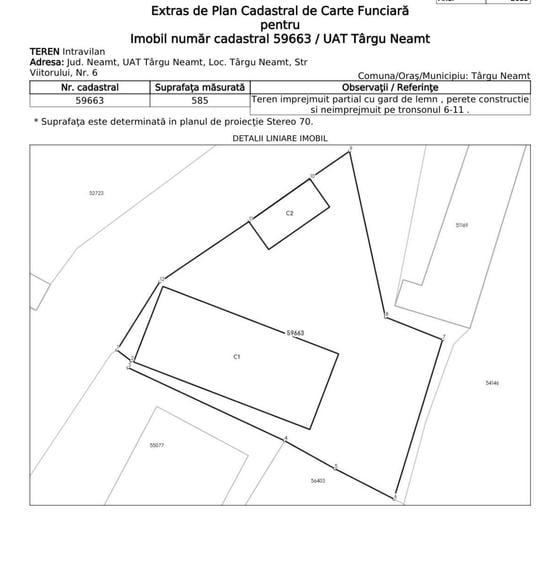 Teren de vanzare 1.070 m2 in total, zona centrala Targu Neamt - 1