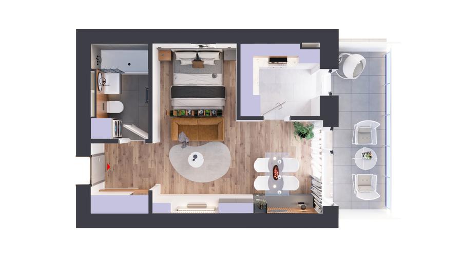 Garsoniera | Tip 1B | HILS Titanium - 3