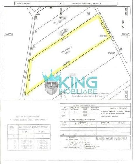 Teren Construcții intravilan de 5650 mp, în Băneasa