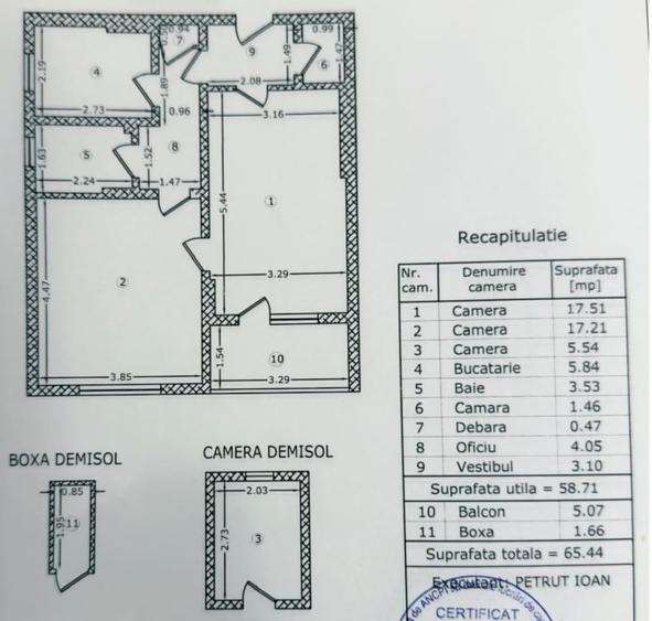 Apartament 2 cam Floreasca, 58.7mp, centrală proprie, renovat, decomandat, boxă - 16