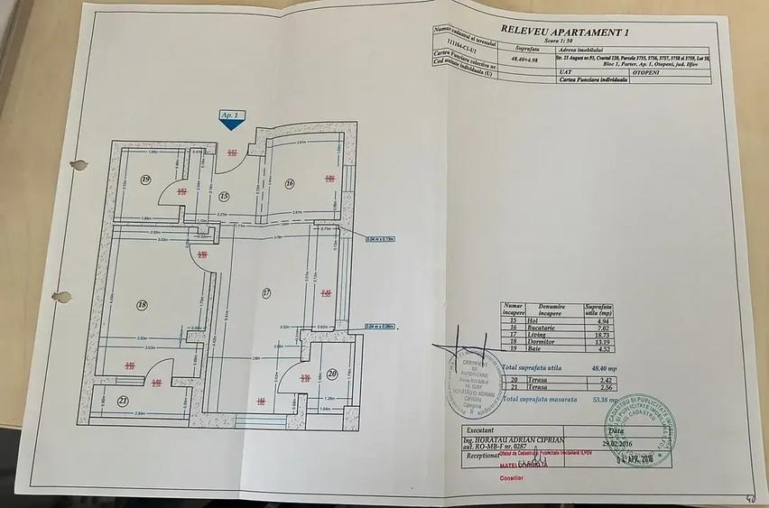Apartament 2 Camere Otopeni Central | Mobilat, Utilat, Loc  Parcare - 13