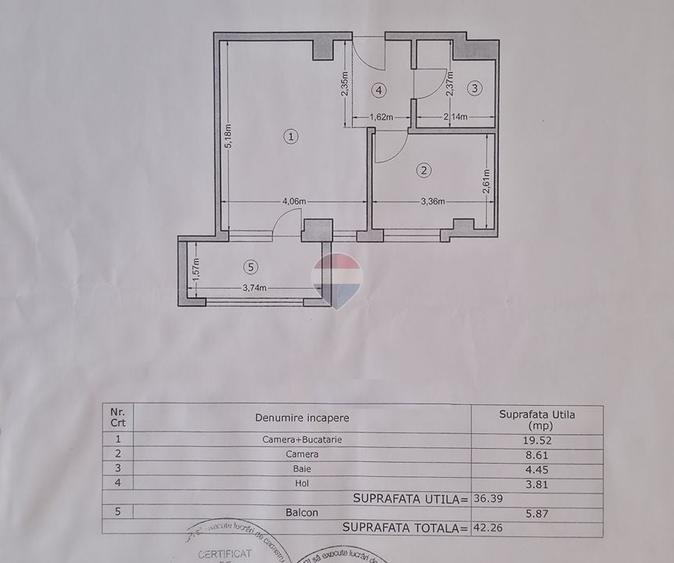 Apartament cu 2 camere semidecomandat, mobilat în Militari