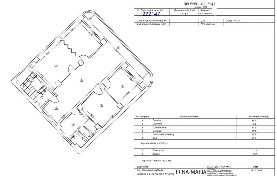 Spatiu Birou Etaj1 - 130mp utili -Cladire Birouri Casa de Cultura - 10000eur - 2