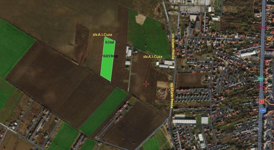 Teren intravilan 16859mp zona servicii in PUG! Prin PUZ -lotizare-rezidential! - 1