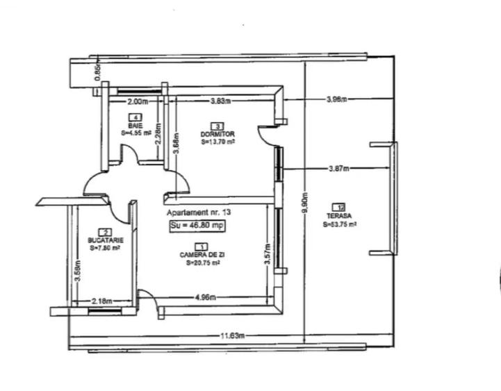Apartament 2 camere + 54mpTerasa str. Eroilor-Spartan Floresti - 4