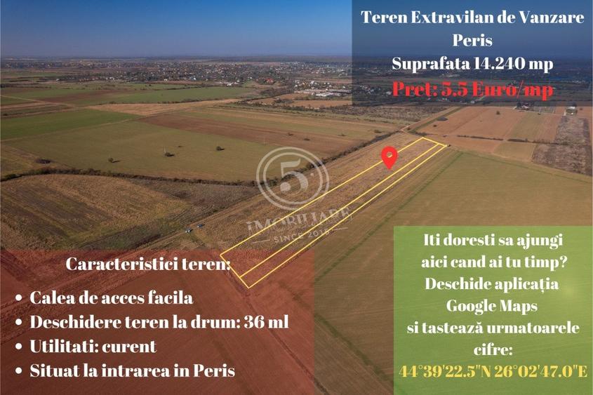 Teren extravilan de vanzare in Peris – 14.240 mp - 1