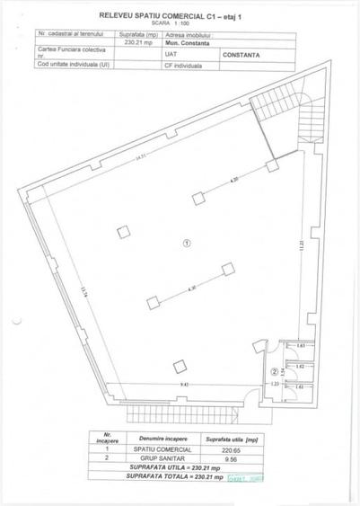Spatiu comercial de inchiriat P+1 – 464 mp, open space, Zona Casa de Cultura - 5