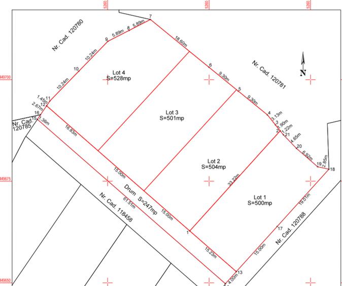 Teren Construcții intravilan de 500 mp, în Bran