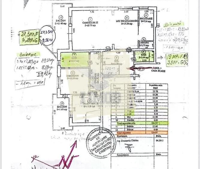 Apartament decomandat cu 3 camere 2 bai de 105 mp utili - 9