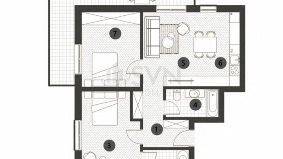 Apartament cu 3 camere decomandat în Floreasca