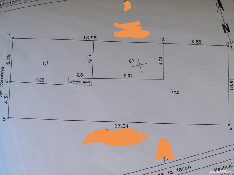 Casă cu 3 camere în Central