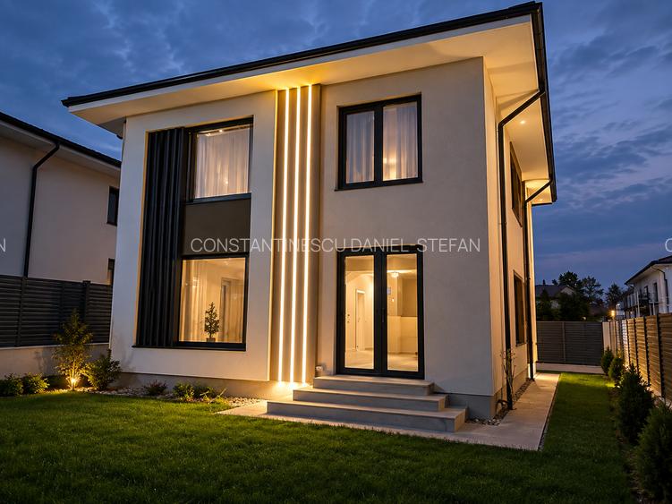 Vilă modernă 4 camere Tunari-Otopeni | 150mp, teren 300mp
