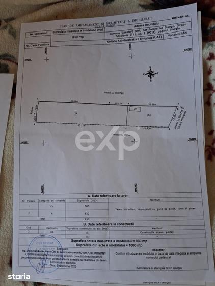 Lot de casa 930 mp in centru utilitati Poiana lui Stanga Giurgiu - 5